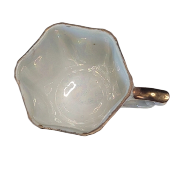 Vtg Wales China Demitasse Cup Iridescent - Picture 2 of 13